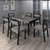 北欧火烧石餐桌椅组合现代简约长方形火山石面小户型家用实木桌子(1.4米餐桌+四把白蜡木餐椅)第2张高清大图