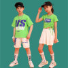 六一儿童街舞套装男童嘻哈演出服女童爵士舞服装嘻哈啦啦队(110 绿色)