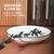 创意北欧陶瓷西餐饭碗碟菜盘子黑线泡面碗大汤碗日式餐具家用套装(白瓷-12英寸蛋型黑线鱼盘)第4张高清大图