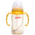 贝亲宽口径PPSU奶瓶 宝宝奶瓶 婴儿塑料奶瓶带吸管握把160/240ML(黄色握把+吸管160ml)第2张高清大图