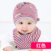 公主妈妈秋冬季新生儿帽子胎帽婴儿帽子纯棉套头0-3-6-12个月男童女宝宝帽子春秋(大红)
