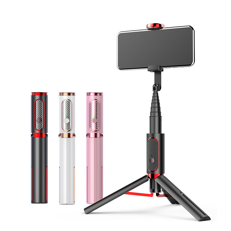 自拍杆通用一体式蓝牙拍照三脚架伸缩适用苹果华为小米手机直播支架抖