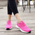 洛尚LS9877   夏季新款网布鞋透气网眼运动户外网鞋情侣透气跑步鞋(红色 40)第3张高清大图