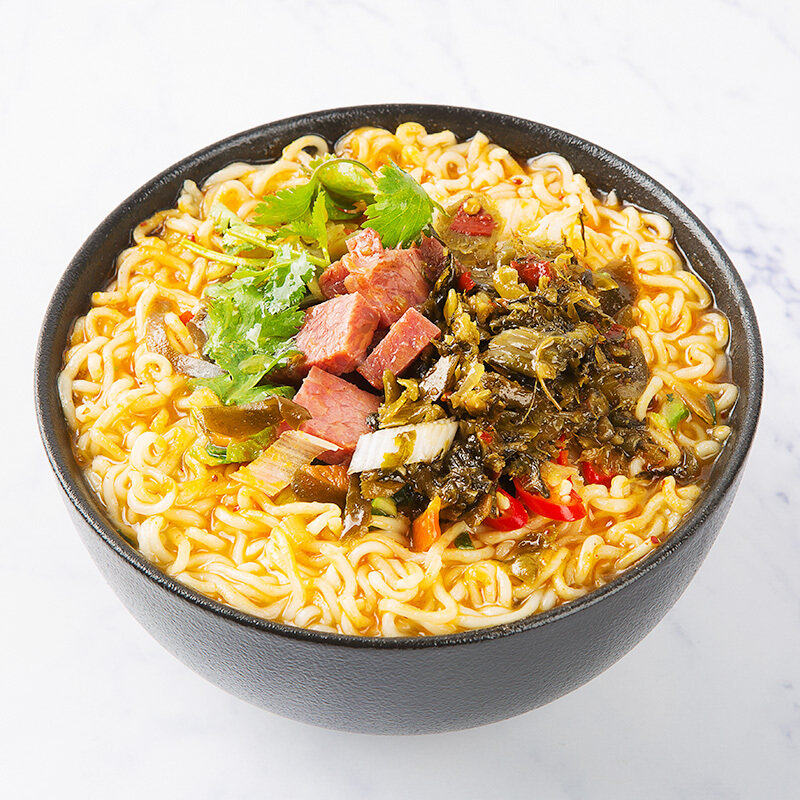 方便面一袋半老坛酸菜牛肉面五连包158g5袋大面块方便食品袋面泡面