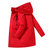 冬季新款男士羽绒棉服中长款潮流连帽户外大衣加厚保暖加长过膝外套    ifz1908(红色 XL)第2张高清大图