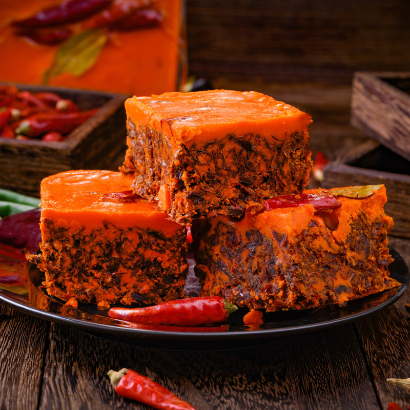 秋小二重庆手工牛油火锅底料500g红色500g