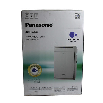 松下（Panasonic）F-VXK40C空气净化器 （去异味PM2.5，nanoe纳米水离子，定向气流）
