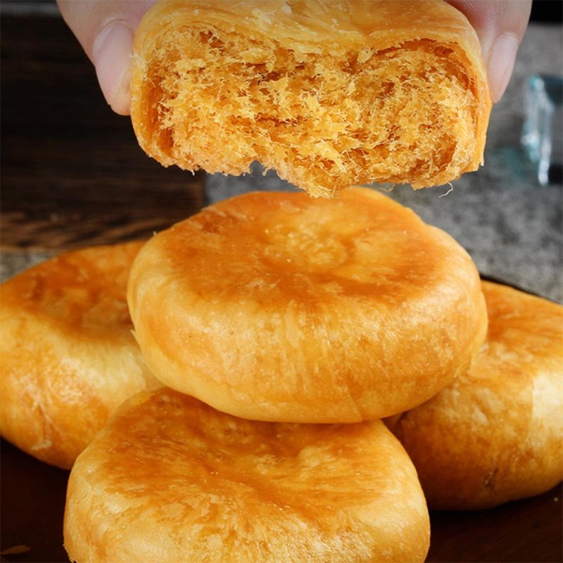 凡秀色肉松饼500g简装皮薄馅多