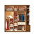 亚格林 中式 衣柜 经济型实木卧室原木4门6门对开门储物衣橱(柚木色 6门衣柜)第5张高清大图