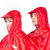 韩国纯色加长时尚电动车雨衣 加大加厚摩托车骑行雨衣双人雨披男女通用雨衣  均码(双人款宝蓝)(均码)第2张高清大图