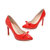 羽陌伦诗 韩版春季新款女鞋优雅尖头蝴蝶结细跟高跟单鞋 R212(红色 37)第2张高清大图