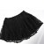 曼爱莎（myelsa）BQ1310193X黑色蕾丝自然褶双层蕾丝半裙短裙(黑色 S)第2张高清大图