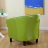 【百伽】美式皮质围椅 单人位沙发 圈椅 酒店椅 接待椅(绿色)