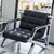 巢湖新雅 XY-A043 办公沙发不锈钢休闲沙发钢架沙发(黑色 环保皮单人位)第2张高清大图