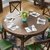 皮耐迪 美式餐桌椅组合现代简约小户型可伸缩折叠圆餐桌(一桌八椅)第4张高清大图