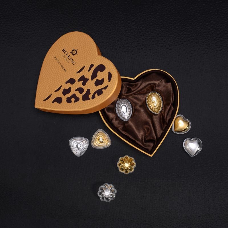 多边金都 黄金摆件 金银套装巧克力摆件(阶梯形5g)