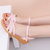 夏季新款凉鞋女坡跟韩版绑带侧空学院风女鞋罗马鞋h597(粉红色 35)第5张高清大图