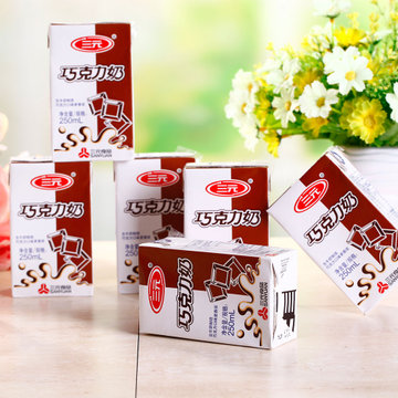 【真快乐自营】三元巧克力奶250ml*24