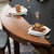 简木佳家居 餐桌 火烧石餐桌 实木现代简约可伸缩餐椅组合 餐厅家具(单桌)第4张高清大图