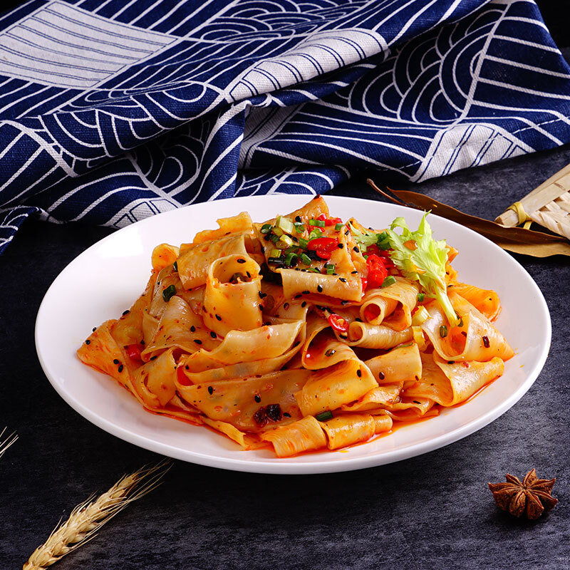 阿宽四川铺盖面红油面皮四包装干拌面红油凉皮400g2提非油炸方便面