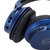 铁三角（Audio-technica）ATH-AR3iS 轻便携型耳罩式智能手机耳麦 蓝色第5张高清大图