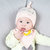 牛奶朋友婴儿帽春秋宝宝盆帽夏季新生儿遮阳帽儿童蕾丝系带公主帽(奶白色（套装） 均码（38-44cm）)第5张高清大图