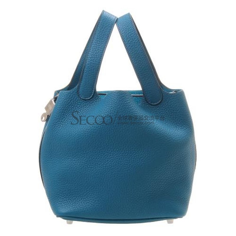 hermes爱马仕伊兹密尔蓝小号水桶包