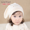 威尔贝鲁 新生婴儿宝宝帽子胎帽 初生婴儿胎帽儿童帽子(彩棉本色 0-3（28CM）)
