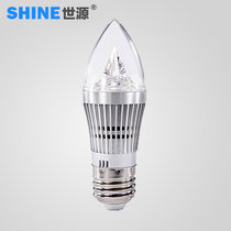 世源LED节能灯光源蜡烛暖白灯泡螺旋3WE14/E27 LampJC6001-3(E27 白)