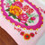 粉色老款怀旧枕巾农村常用枕头巾加厚加宽双囍印花巾规格70X46cm第2张高清大图