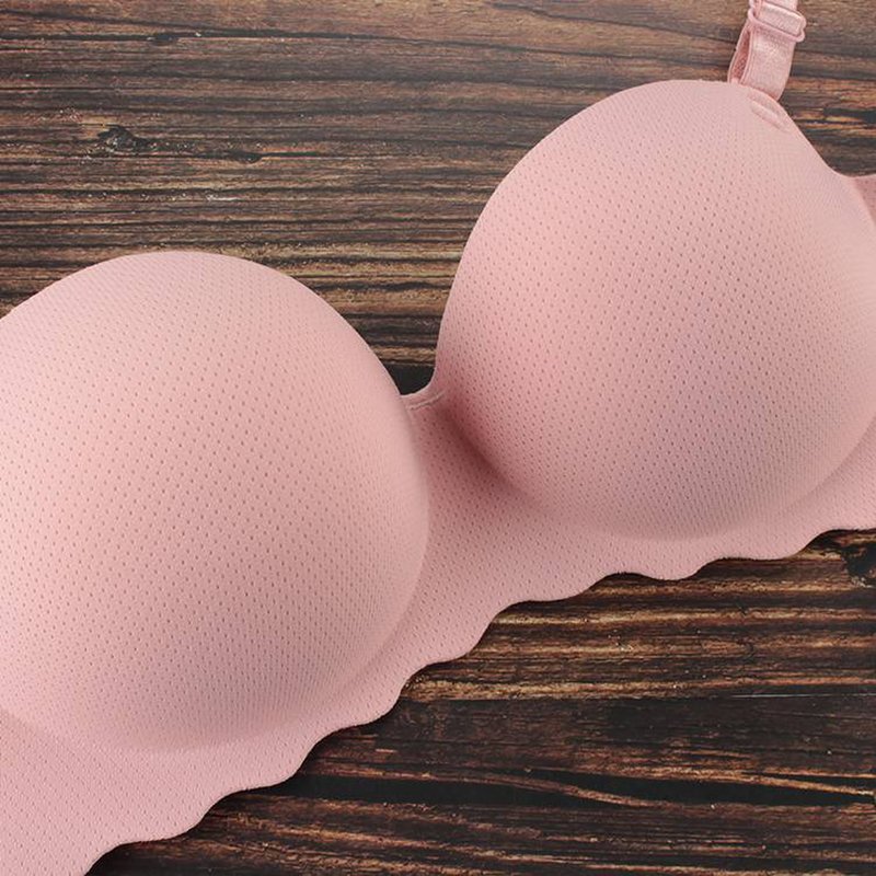 suntek平胸小胸显大加厚特厚一片式无痕性感文胸少女女士学生聚拢内衣