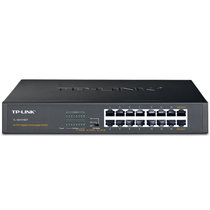 TP-LINK 16口全千兆非网管交换机SG1016DT桌面式企业网吧1000M网络监控(灰色 官方标配)