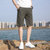 休闲裤男夏季新款短裤韩版休闲100棉%运动五分短裤(绿色 36)第2张高清大图