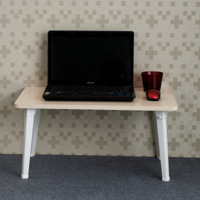 简爱空间 Simlo 多功能折叠桌 笔记本折叠电脑桌床上写字台学习桌书桌SXZ2020(亮光粉枫)