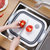 家用多功能折叠水槽切菜板 切水果洗蔬菜收纳两用厨房菜板 沥水篮(1064方形橙色)第2张高清大图