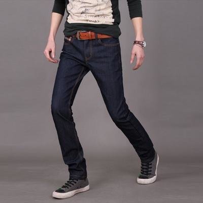 2013新款春夏男装 韩版修身个性后口袋贴布牛仔裤长裤 H10-BM06(图片色 32)