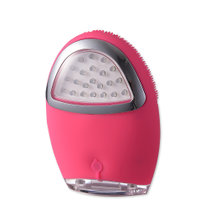 贝科莱 BBEETLA LED 彩光硅胶洁面仪洗脸仪毛孔清洁电动声波美容刷玫红色均码