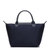 Longchamp女士帆布配皮手提包1512598-006蓝色 时尚百搭第5张高清大图