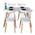 北欧餐桌椅组合小户型欧式现代简约实木长方形咖啡饭桌美式多功能配温莎椅（一桌四椅）(1.2M白色桌+白色温莎椅 单餐桌)第4张高清大图