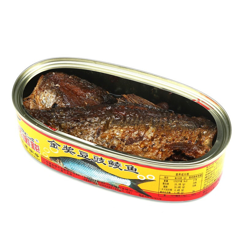 鹰金钱金奖豆豉鲮鱼罐头227g4罐中华老字号国美超市甄选