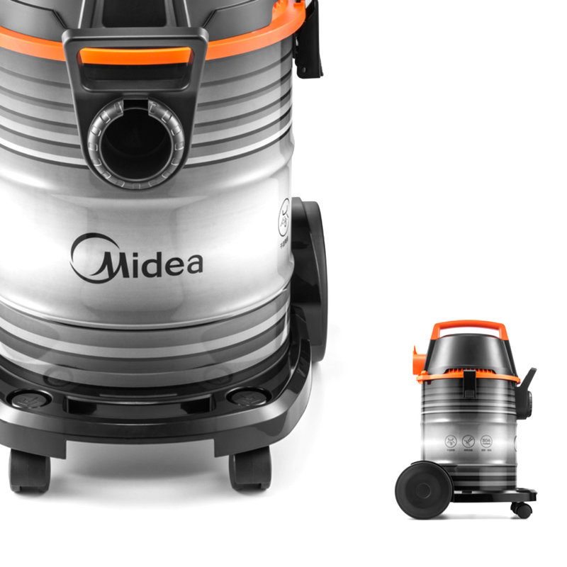 美的(midea) vt12b1-fd 20升 桶式 吸尘器 干湿两用 橙