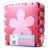 明德PE花朵拼图地垫儿童卧室爬行垫客厅泡沫拼接地板垫子(红粉花朵 30*1cm 10片)第2张高清大图