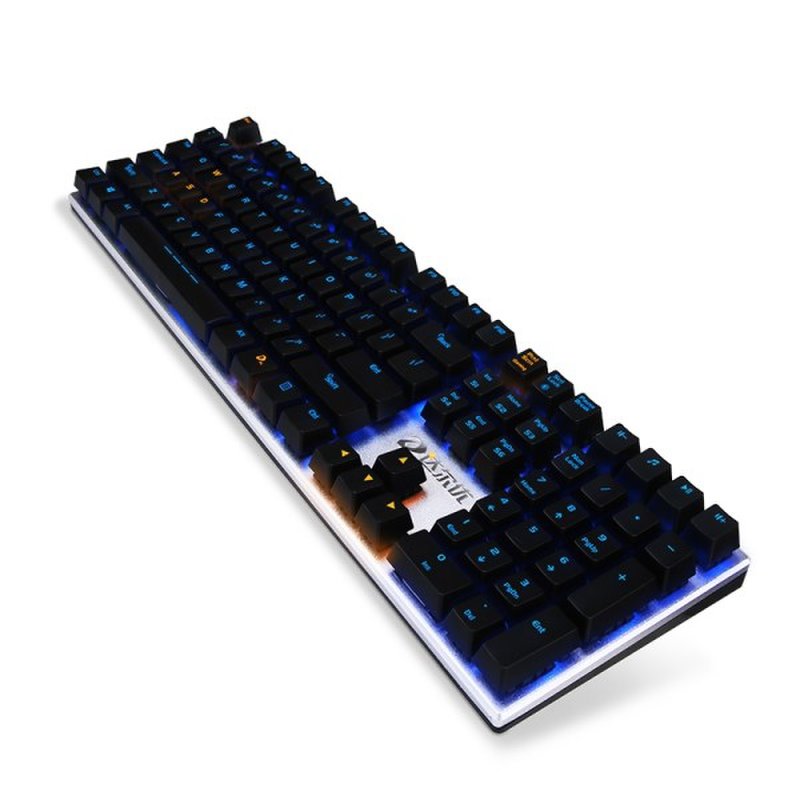 达尔优(dare-u)机械师 合金版 108键 游戏 背光 机械键盘 【白色黑色