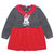 迪士尼宝宝开心派对女童针织长袖连衣裙 宝宝衣服 秋装(大红色 80cm(12-18个月))第2张高清大图