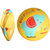 费雪玩具球 宝宝小皮球拍拍球22cm（黄色 赠送打气筒）F0516H3 国美超市甄选第2张高清大图