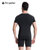 男士PRO紧身运动健身跑步 弹力排汗速干衣服短袖衫T恤tp8011(黑色 3XL)第3张高清大图