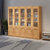 华南家具 中式现代自由组合实木书柜简约书房带门玻璃门立柜储物木柜书架(原木色-不带抽屉 三门)第2张高清大图