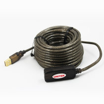 优越者(UNITEK) USB延长线10米40米usb2.0延长线无线网卡连接线信号放大线(20米（带2个芯片）)