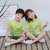 BEBEERU2020春夏款款儿童短袖韩版T恤32支休闲卡通男孩女孩上衣(150 红色)第3张高清大图