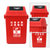 ABEPC新国标20L加厚分类垃圾桶摇盖红大号 图标可定制第5张高清大图
